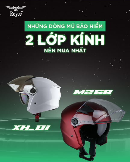 Những dòng mũ bảo hiểm 2 lớp kính nên mua nhất